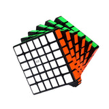 Qiyi Six Level Intelligence Smooth Puzzle Advanced Magic Cube, Black, Colorful