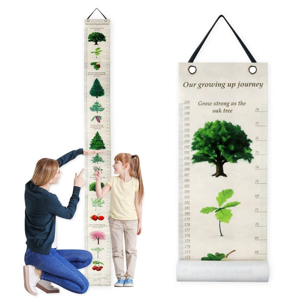 Removable Wall-mounted Height Ruler With Botanical Print Decoration, Height Ruler