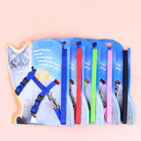 I-shaped Nylon Cat Leash Pet Chest Strap, Blue, Black, Red, Green, Pink