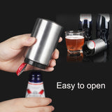 Stainless Steel Automatic Opener Wine Behable Bar Bottle Opener Beer Bottle Opener-Wall, Stainless Steel