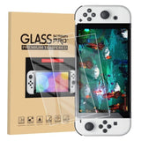 Game Console Crystal Shell Remote Sensing Cap Tempered Film Storage Bag Set For Switch OLED Console, Storage Bag+Crystal Case+Rocker Capx6+Tempered Film, White Storage Bag 14 In 1(Hand Rope), White Storage Bag 16 In 1