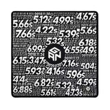 GAN Timer-themed Rubik Cube Mat Quick Stack Cup Training Mat Non-Slip Mouse Pad, Silver, Black, Hand Drawn