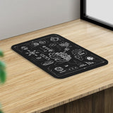 GAN Timer-themed Rubik Cube Mat Quick Stack Cup Training Mat Non-Slip Mouse Pad, Silver, Black, Hand Drawn