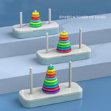 Qiyi Tower of Hanoi Puzzle Geometric Stacker Kids Developmental Toy,Style:, 6 Layers, 8 Layers, 10 Layers