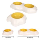 Pet Egg Yolk Bowl Anti-Knocking Dog Cat Bowl, Style: Double Bowl, Single Bowl, Double Bowl