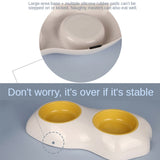 Pet Egg Yolk Bowl Anti-Knocking Dog Cat Bowl, Style: Double Bowl, Single Bowl, Double Bowl