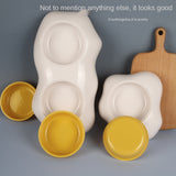 Pet Egg Yolk Bowl Anti-Knocking Dog Cat Bowl, Style: Double Bowl, Single Bowl, Double Bowl