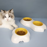 Pet Egg Yolk Bowl Anti-Knocking Dog Cat Bowl, Style: Double Bowl, Single Bowl, Double Bowl