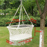 White Cotton Baby Garden Hanging Hammock Baby Cribs Cotton Woven Rope Swing Patio Chair Seat Bedding Baby Care 90*87*57cm, 90x87x57cm