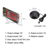 TS-8202 Multifunctional LED Vibration Mirroring USB Alarm Clock, TS-8202