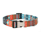 Pet Ethnic Style Polyester Cotton Print Pattern Collar, Size:, S: 1.5x27-43cm, M: 2.0x32-52cm, L: 2.5x38-61cm, XL: 2.5x43-71cm