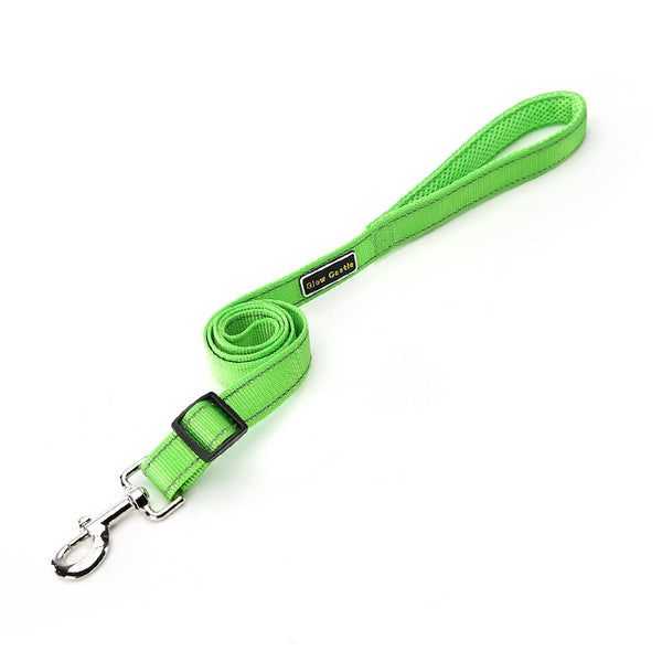 Glow Castle Soft Handle Reflective Adjustable Length Dogs Traction Rope, Adjustable Length Grass Green, Adjustable Length Green, Adjustable Length Blue, Adjustable Length Black, Adjustable Length Purple