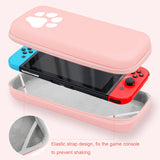 Baona BN-F005 Cat Paw Pattern Cconsole Storage Bag, For Switch (Pink), For Switch (Green), For Switch (Gradient Color), For Switch Lite (Pink), For Switch Lite (Blue)