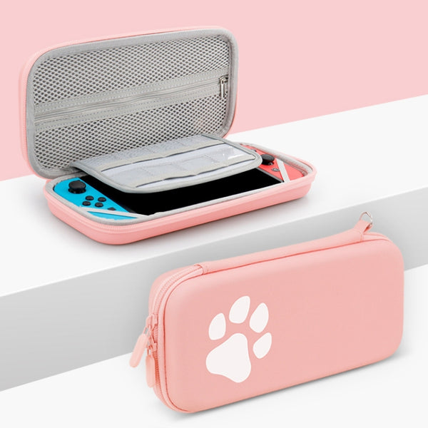 Baona BN-F005 Cat Paw Pattern Cconsole Storage Bag, For Switch (Pink), For Switch (Green), For Switch (Gradient Color), For Switch Lite (Pink), For Switch Lite (Blue)