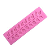 Long Strip Lace Tree Leaf  Fondant Silicone Mold, Long Strip Lace