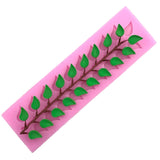 Long Strip Lace Tree Leaf  Fondant Silicone Mold, Long Strip Lace