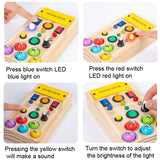 LED Light Switch Busy Board Fishing Game Kids Educational Toy, Fishing Game Board