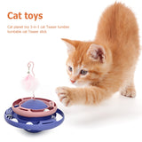 Tumbler Turntable Pet Cat Planet Toy, White Yellow, Purple Blue, Pink Purple