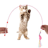 Wire Funny Cat Stick With Bell Cat Toy, Caterpillar, Fish, Mouse