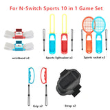 IPLAY HBS-447 10 In 1 Grip + Wrist Strap + Strap + Lightsaber + Racket Sports Set For Nintendo Switch, IPLAY 10 In 1