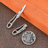 Titanium Alloy Mini Folding Knife Express Knife EDC Keychain Pendant, Titanium Alloy