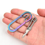 Titanium Alloy Mini Folding Knife Express Knife EDC Keychain Pendant, Titanium Alloy