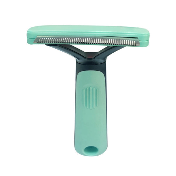 Pet Automatic Hair Removal Comb Curved Cat and Dog Open-knot Comb, Curved CGreen, Curved CPink, Curved CBlue