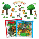 Storytelling Forest Animal Felt Sheet Early Education Enlightenment Awareness Teaching Aids, 25PCS