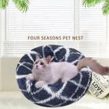 Long-haired Round Pet Kennel Warm Pet Bed, 40cm, 50cm, 60cm