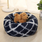 Long-haired Round Pet Kennel Warm Pet Bed, 40cm, 50cm, 60cm