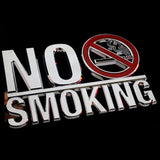 No Smoking Sign Imitation Stainless Steel Sign Wall Sticker Sign, Sticker Sign