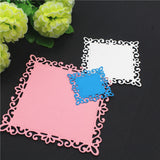 Square Lace Metal Hand Scrapbooking Embossing Cutting Die, Square Lace