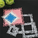 Square Lace Metal Hand Scrapbooking Embossing Cutting Die, Square Lace