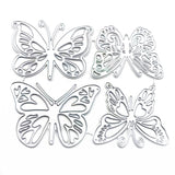 Four Butterflies Metal Embossing Cutting Die Hand Ledger Template, Four Butterflies