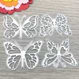 Four Butterflies Metal Embossing Cutting Die Hand Ledger Template, Four Butterflies