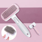 Pet Comb Cat Dog Hair Brush Hair Removal Tool, Style: Steel Needle (Pink), Steel Needle (Pink), Steel Needle (Blue), Steel Needle (Gray), Steel Wire (Pink), Steel Wire (Blue), Steel Wire (Gray), Steel Wire Rubber Head (Pink), Steel Wire Rubber Head (Blue)