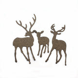 Three Christmas Deer Carbon Steel Embossing Cutting Dies, Three Christmas Deer