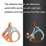 TM050 Pet Chest Strap Vest Type Breathable Reflective Traction Rope, XXXS, XXS, XS, S