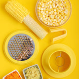 Upgraded Stainless Steel Corn Peeler Household Corn Thresher Vegetable Grinder, Upgraded Yellow