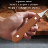 Stainless Steel Wooden Handle Shrimp Line Back Cutter, Wooden Handle