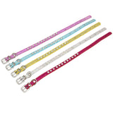 Glitter Diamond Cat Neck Collar Decorative Supplies, No Diamond Golden 1.0 x 30cm, No Diamond Golden 1.0 x 25cm, No Diamond Golden 1.5 x 30cm, Diamond Rose Red 1.0 x 35cm, Diamond Rose Red 1.0 x 25cm, Diamond Rose Red 2.5 x 50cm