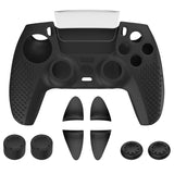 For PS5 Game Controller Joystick Cap Silicone Protective Cover Kit Dustproof Case, Black Polka Dots, White Smooth, Blue Smooth, Black Smooth