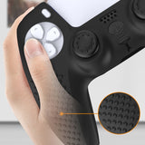 For PS5 Game Controller Joystick Cap Silicone Protective Cover Kit Dustproof Case, Black Polka Dots, White Smooth, Blue Smooth, Black Smooth