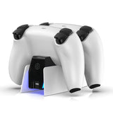 HONCAM For PS5 Gamepad Charger Dual Dock Charger, White, Black, Rose Red, Blue