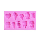 G114 Candy Lollipop Ice Cream Shape Silicone Mold Chocolate Biscuits Cake Decoration, G114