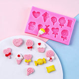 G114 Candy Lollipop Ice Cream Shape Silicone Mold Chocolate Biscuits Cake Decoration, G114