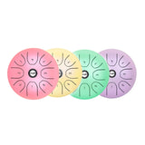 Shuffle SD-5 5.5 Inch Steel Tongue Carefree Empty Drum Percussion Instrument, Shuffle Green, Shuffle Yellow, Shuffle Pink, Shuffle Purple