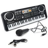 MQ6106 61-Keys Multifunctional Electronic Organ Children Toy with Microphone, Spec:, Battery Version, USB Charging, US Plug, EU Plug