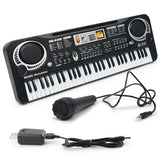 MQ6106 61-Keys Multifunctional Electronic Organ Children Toy with Microphone, Spec:, Battery Version, USB Charging, US Plug, EU Plug