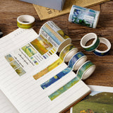 Oil Painting Series Washi Tape Gift Box Handbook DIY Decorative Stickers, Oil Painting Series